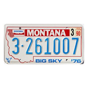1990 Montana License Plate #3261007