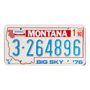 1990 Montana License Plate #3264896