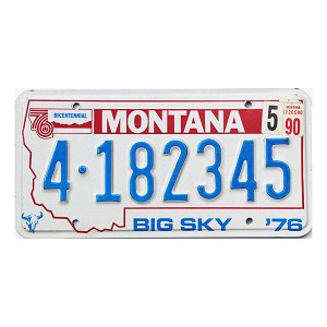 1990 Montana License Plate #4182345