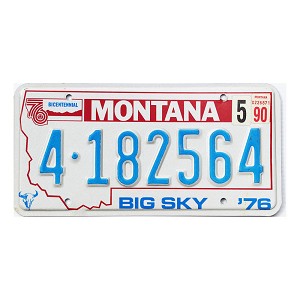 1990 Montana License Plate #4182564
