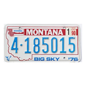 1990 Montana License Plate #4185015