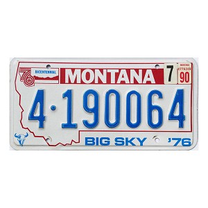 1990 Montana License Plate #4190064