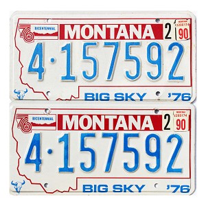 1990 Montana License Plates Pair #4157592