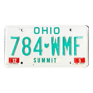 1990 Ohio License Plate #784WMF