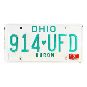 1990 Ohio License Plate #914UFD
