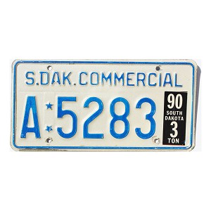 1990 South Dakota Commercial License Plate #A5283