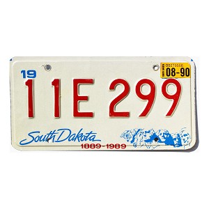 1990 South Dakota License Plate #11E299