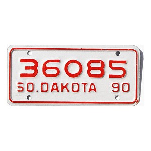 1990 South Dakota Motorcycle License Plate #36085
