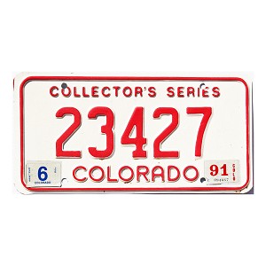 1991 Colorado Collectors License Plate #23427