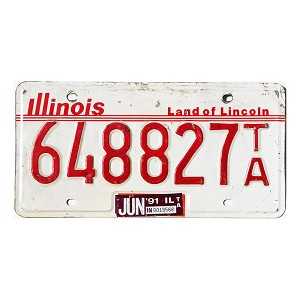 1991 Illinois Trailer License Plate #648827