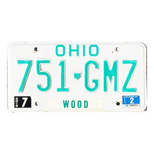 1991 Ohio License Plate #751GMZ