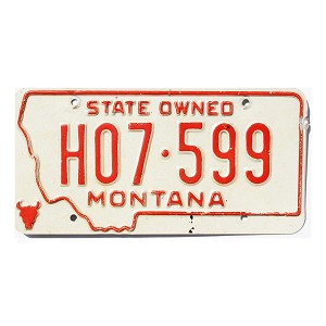 1996 Montana State Owned License Plate #H12075