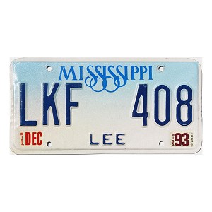 1993 Mississippi License Plate #LKF408
