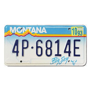 1993 Montana License Plate #4P6814E
