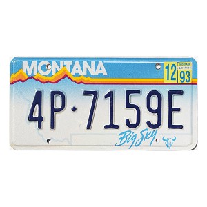 1993 Montana License Plate #4P7159E
