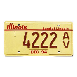 1994 Illinois Antique Vehicle License Plate #4222