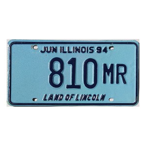 1994 Illinois Truck Mileage Tax License Plate #810MR