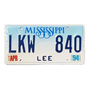1994 Mississippi License Plate #LKW840