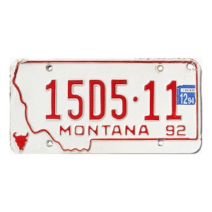 1994 Montana Dealer License Plate #15D511