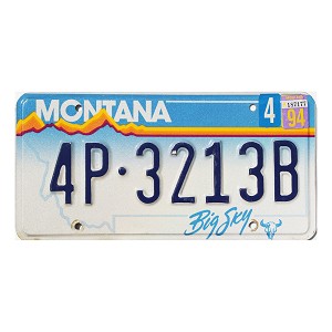 1994 Montana License Plate #4P3213B