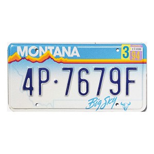 1994 Montana License Plate #4P7679F
