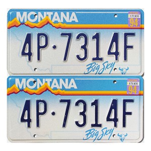 1994 Montana License Plates Pair #4P7314F