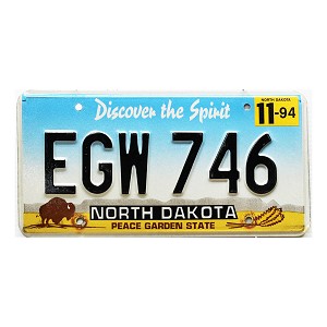 1994 North Dakota License Plate #EGW746