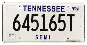 1994 Tennessee Semi License Plate #645165T