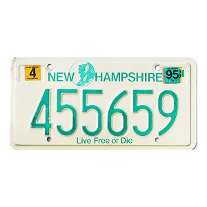 1995 New Hampshire License Plate #455659