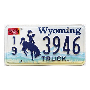 1995 Wyoming Truck License Plate #193946