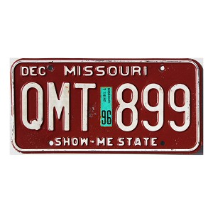 1996 Missouri License Plate #QMT899