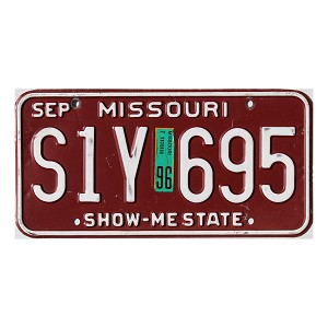 1996 Missouri License Plate #S1Y695