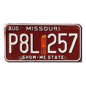 1997 Missouri License Plate #P8L257