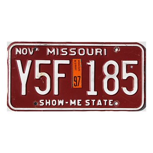 1997 Missouri License Plate #Y5F185
