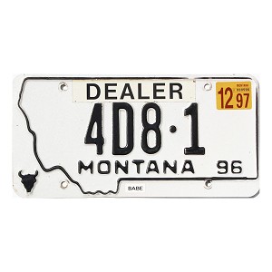 1997 Montana Dealer License Plate #4D81