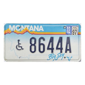 1997 Montana Disabled License Plate #8644A