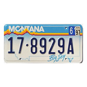 1997 Montana License Plate #178929A