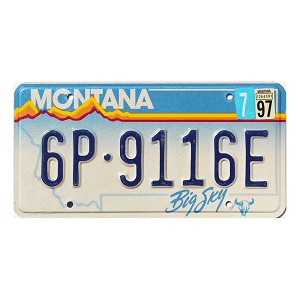 1997 Montana License Plate #6P9116E