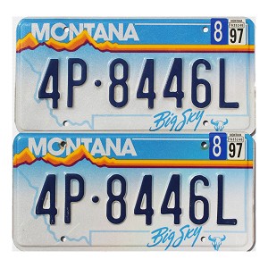 1997 Montana License Plates Pair #4P8446L