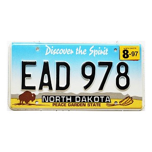 1997 North Dakota License Plate #EAD978