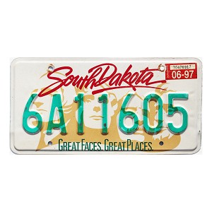 1997 South Dakota License Plate #6A11605