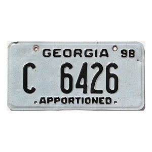 1998 Georgia Apportioned License Plate #C6426