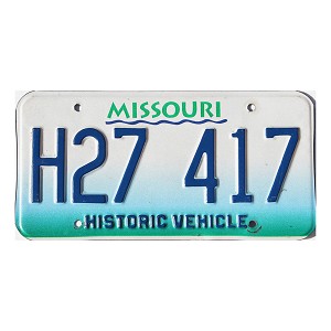 1998 Missouri Historic Vehicle License Plate #H27417