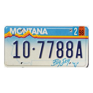 1998 Montana License Plate #107788A