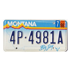 1998 Montana License Plate #4P4981A
