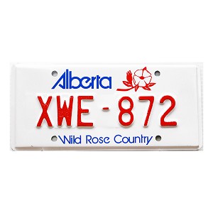 1999 Alberta Motorcycle License Plate #XWE872