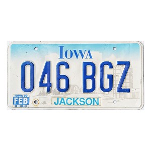 1999 Iowa License Plate #046BGZ