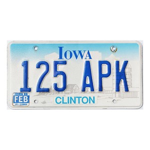 1999 Iowa License Plate #125APK