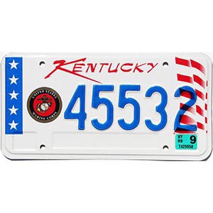 1999 Kentucky Veteran License Plate #45532