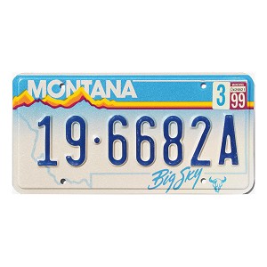 1999 Montana License Plate #196682A